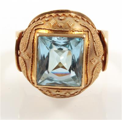 Aquamarinring ca. 4,40 ct - Schmuck