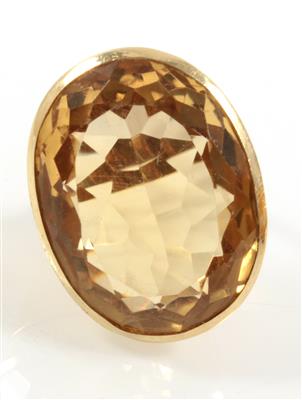 Citrinring ca. 65 ct - Klenoty