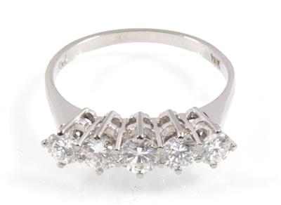 Brillant Damenring zus. ca. 0,90 ct - Jewellery