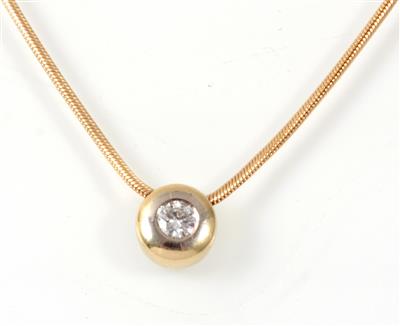 Brillantsolitärcollier ca. 0,25 ct - Gioielli