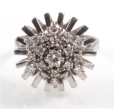 Diamantdamenring zus. ca. 0,55 ct - Jewellery