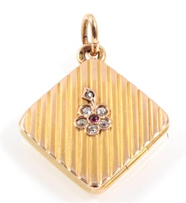 Diamant Rubinmedaillon - Jewellery