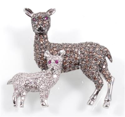 Brillantbrosche Bambi zus. 3,50 ct - Schmuck