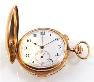 Taschenuhr mit Chronograph und Viertelstundenrepetition - Schmuck - Uhrenschwerpunkt