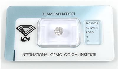 Loser Brillant 1,00 ct - Diamanten und exklusive Farbsteinvarietäten