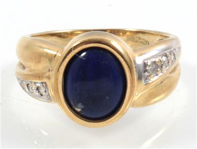 Achtkantdiamant Lapis Lazuli Ring - Gioielli