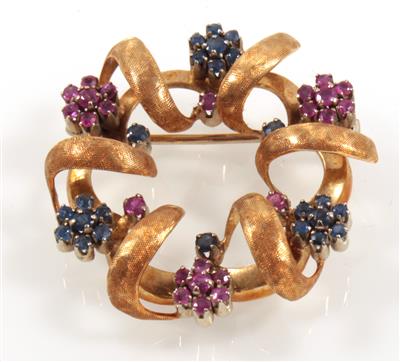 Rubin Saphirbrosche - Jewellery