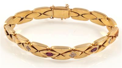 Diamant Rubinarmband - Gioielli