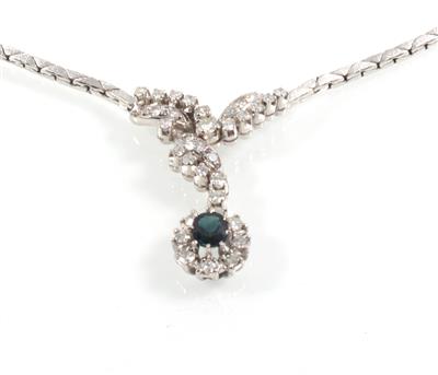 Diamant Saphircollier - Schmuck - Uhrenschwerpunkt