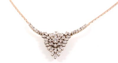 Diamantcollier zus. ca. 5 ct - Gioielli