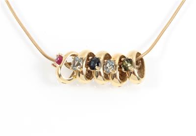 5 verschiedene Schmucksteinanhänger - Jewellery