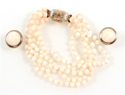 Korallen Damenschmuck Garnitur - Jewellery