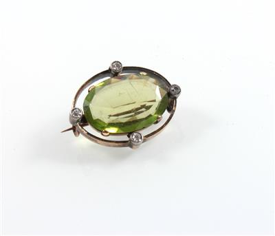 Diamant Peridotbrosche - Schmuck