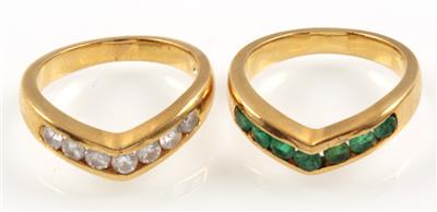 Brillant Smaragdring (Set) - Jewellery