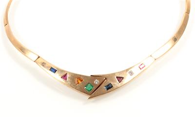 Diamantfarbsteincollier - Jewellery
