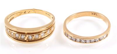 2 Diamantringe - Jewellery