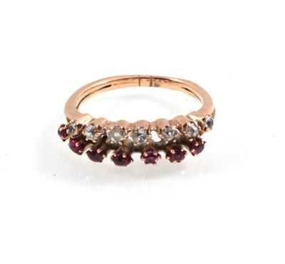 Diamant Rubin Imitationssteinring - Jewellery
