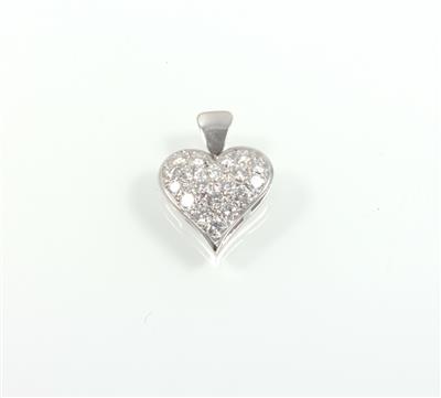 Brillantanhänger "Herz" zus. ca. 1,45 ct - Schmuck