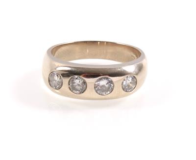 Brillantring zus. ca. 0,90 ct Weißgold 585, - Klenoty