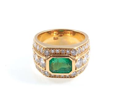 Brillant Smaragdring - Exclusive Diamonds and Gemstones