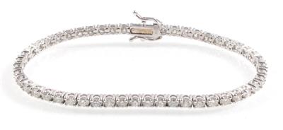 Brillantarmband zus. 5,75 ct - Exklusive Diamanten und Farbsteine