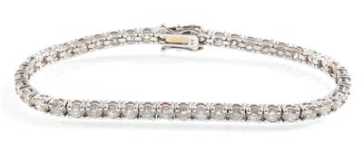 Brillantarmband zus. 7 ct - Exklusive Diamanten und Farbsteine