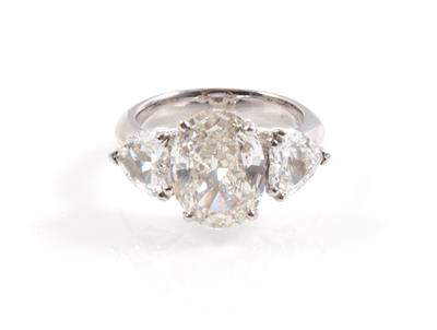 Diamantring zus. ca. 4,73 ct - Exklusive Diamanten und Farbsteine