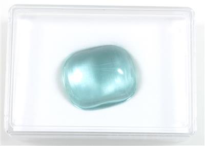 Loser Aquamarin im Cabochonschliff 123 ct - Exklusive Diamanten und Farbsteine