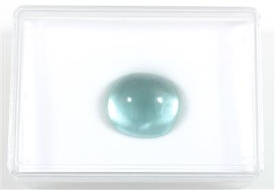 Loser Aquamarin im Cabochonschliff 64,53 ct - Exklusive Diamanten und Farbsteine