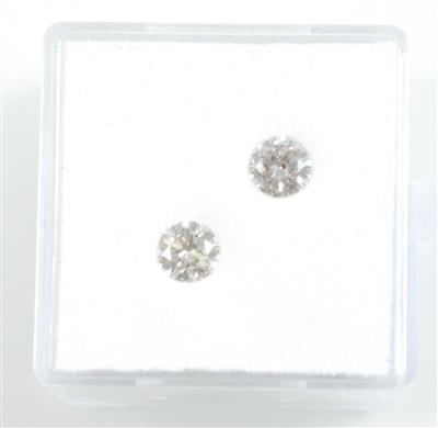 Zwei lose Brillanten zus. 0,80 ct - Klenoty