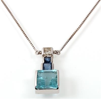 Aquamarincollier zus. 5,75 ct - Schmuck Summersale