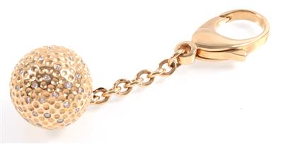 Brillantschlüsselanhänger Golfball zus. ca. 1,40 ct - Jewellery