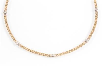 Brillantcollier zus. ca. 0,25 ct - Klenoty