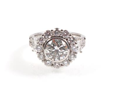 Diamantring zus. ca. 3,86 ct - Klenoty