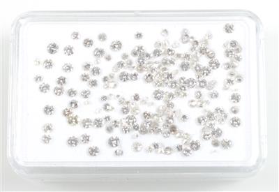 Lot lose Brillanten und Achtkantdiamanten zus. 5,74 ct - Exklusive Diamanten und Farbsteine