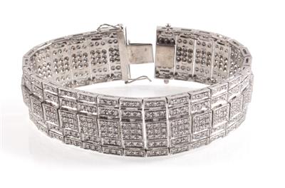 Brillantarmband zus. ca. 5,70 ct - Exklusive Diamanten und Farbsteine