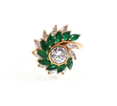 Diamant Smaragdring - Gioielli