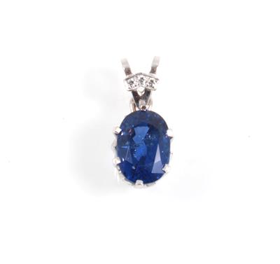 Saphiranhänger ca. 5 ct - Exklusive Diamanten und Farbsteine