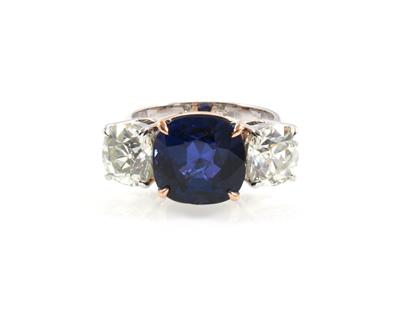 Ring mit unbehandeltem, farbwechselndem Saphir ca. 7,90 ct - Gioielli