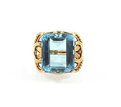 Aquamarinring ca. 28 ct - Jewellery