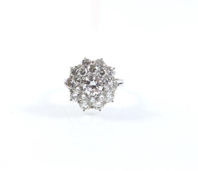 Brillantring zus. ca. 5 ct - Exklusive Diamanten und Farbsteine