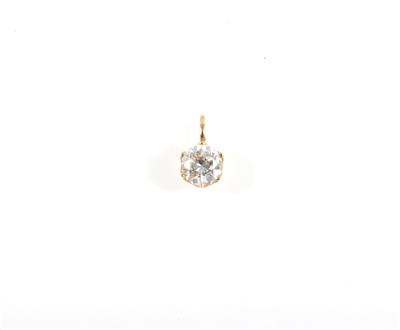 Brillantsolitäranhänger ca. 1,13 ct - Exklusive Diamanten und Farbsteine