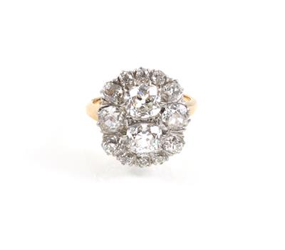 Diamantring zus. ca. 3,50 ct - Exklusive Diamanten und Farbsteine