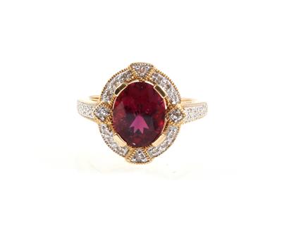 Rubellit Diamantring - Gioielli