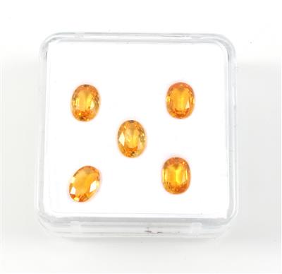 5 lose gelbe Saphire zus. 4,57 ct - Jewellery