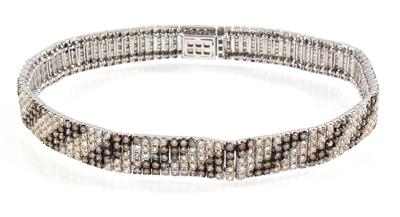 Brillantarmband zus. ca. 5,50 ct - Exklusive Diamanten und Farbsteine