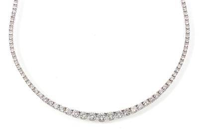 Brillantcollier zus. 7,50 ct - Gioielli