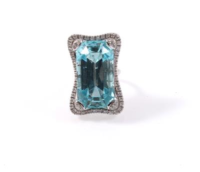 Aquamarinring ca. 40 ct - Jewellery