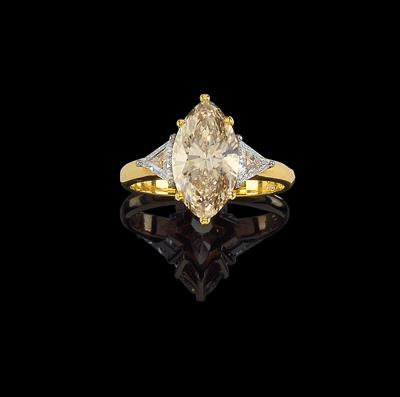 Fancy light brownish yellow natural color Diamantring 2,33 ct - Klenoty