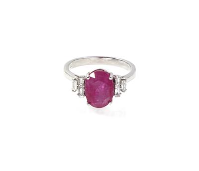 Ring mit unbehandeltem Rubin ca. 4,55 ct - Gioielli